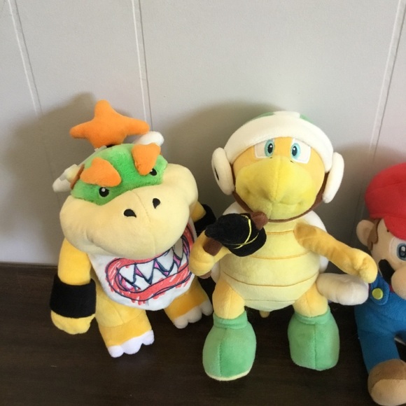 Mario Toadette Toad Bowser JR Plush Little Buddy Set Nintendo - Picture 2 of 8